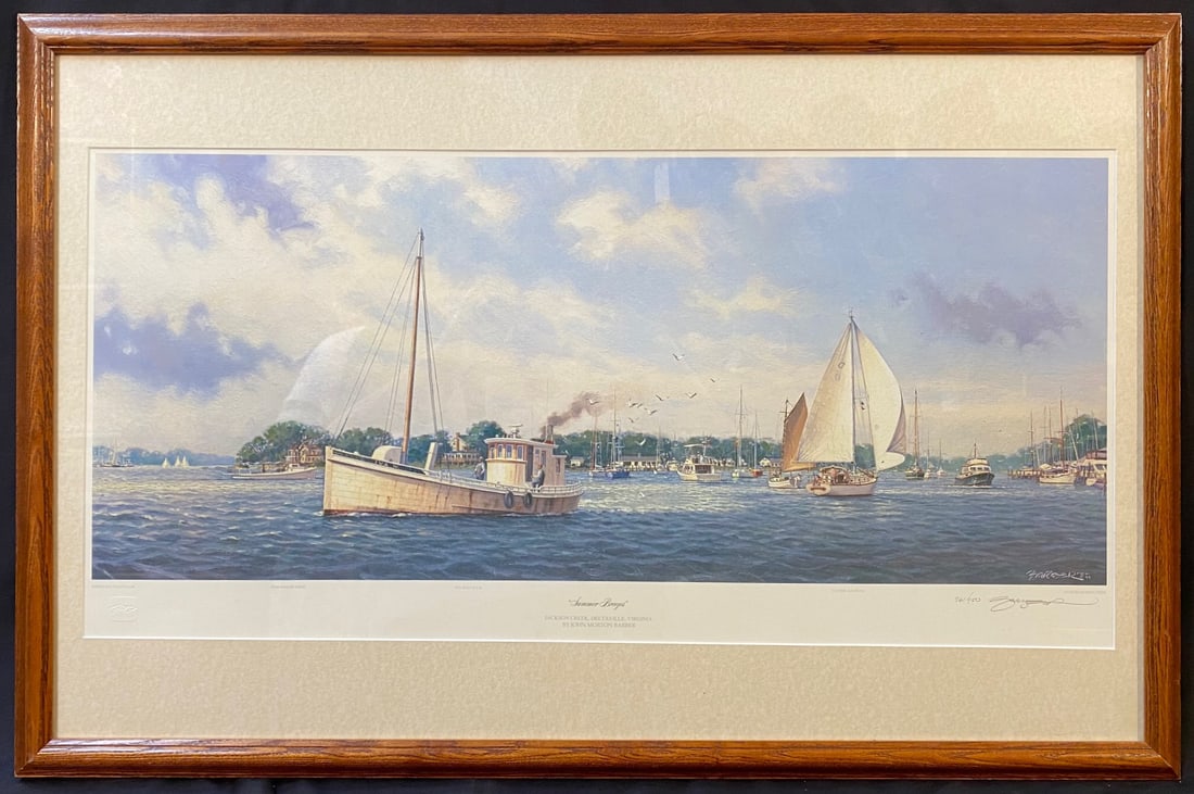 JOHN MORTON BARBER (1948) LIMITED EDITION, HAND SIGNED PRINT TITLED SUMMER BREEZES WITH COA, 23.5IN (1 of 7)