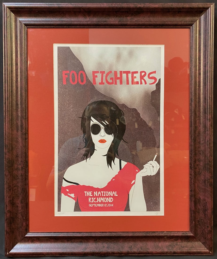 ORIGINAL FOO FIGHTERS CONCERT POSTER FOR THE NATIONAL RICHMOND SHOW, SEPTEMBER 17, 2014, HAND SIGNED (1 of 6)