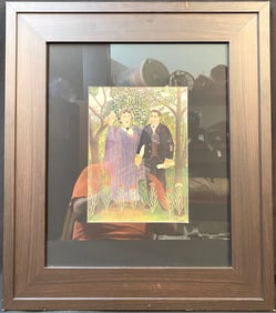 HENRI ROUSSEAU (1844-1910) LITHOGRAPH TITLED LA POETE ET LA MUSE, 23IN x 26.5IN (58cm x 67cm)