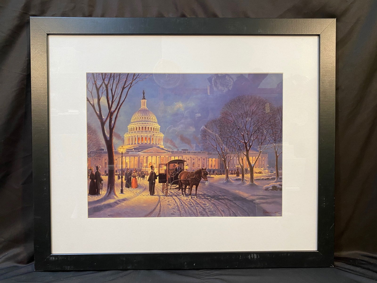 JOHN MORTON BARBER (1948) LITHOGRAPH, SIGNED IN PLATE, TITLED WINTER CAPITOL, 29.5IN x 35.5IN (75cm (1 of 6)