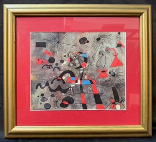 JOAN MIRO (1893-1983) LITHOGRAPH TITLED THE ESCAPE LADDER, 17IN x 19IN (43cm x 48cm)