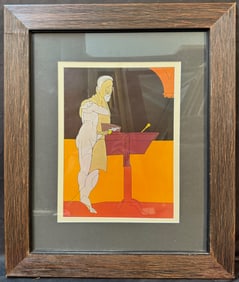 VALERIO ADAMI (1935) ORIGINAL UNTITLED LITHOGRAPH, 21IN x 24.5IN (53cm x 62cm)