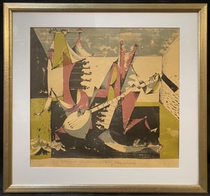 ACKE OLDENBURG (1923-2005) LIMITED EDITION, HAND SIGNED LITHOGRAPH, 19IN x 20.5IN (48cm x 52cm)