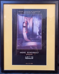 ANDRE BONGIBAULT (1945) ORIGINAL EXHIBITION POSTER FOR HIS GRAVURES AT ART ’78 WASHINGTON, 21.5IN
