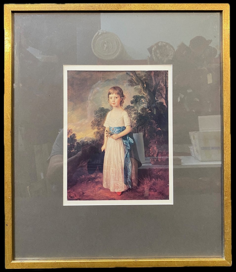 THOMAS GAINSBOROUGH (1727-1788) LITHOGRAPH TITLED MASTER JOHN HEATHCOTE, 20IN x 23IN (51cm x 58cm): Thomas Gainsborough (1727-1788) lithograph titled Master John Heathcote, after the original which was painted in 1771-1772 and currently hangs in the National Gallery of Art in Washington DC. This