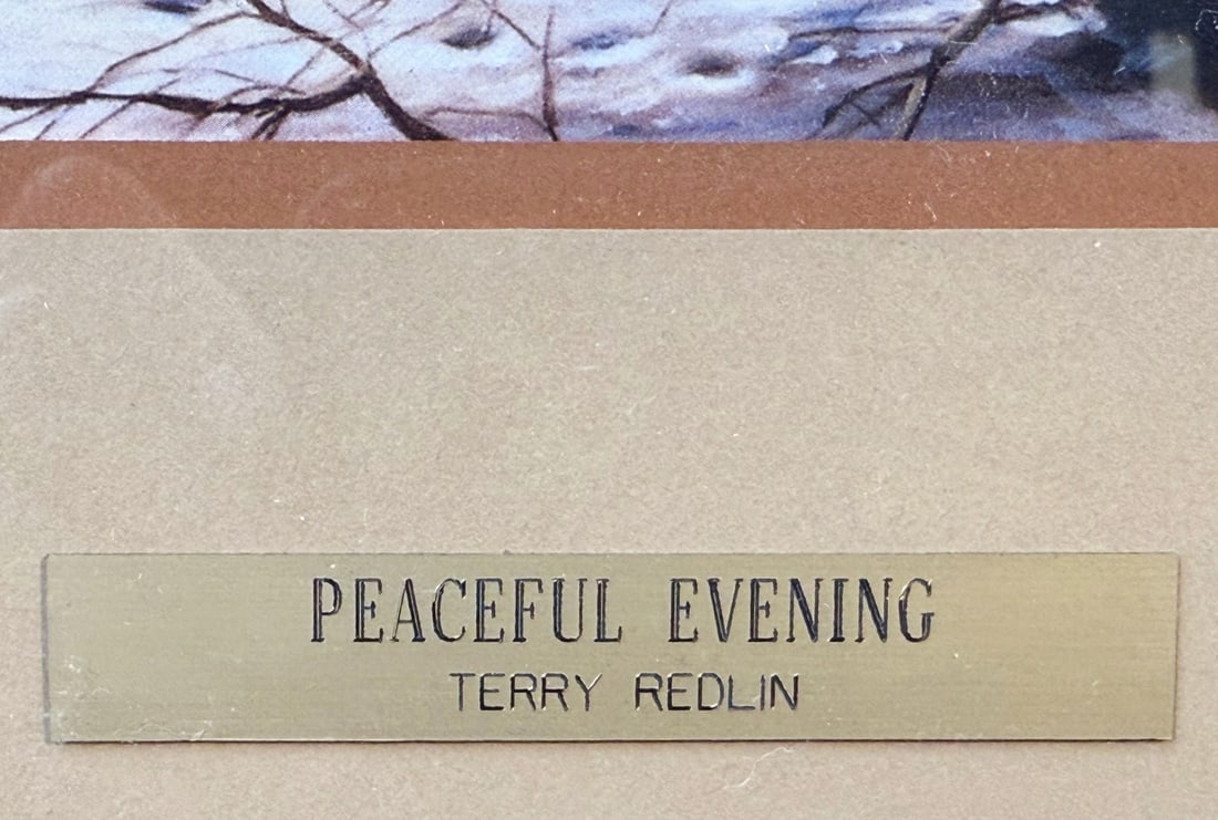 TERRY REDLIN (1936) ORIGINAL LITHOGRAPH WITH COA TITLED PEACEFUL EVENING, 22IN x 32IN (56cm x 81cm) - 3