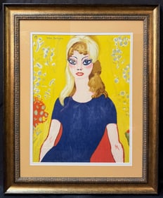 KEES VAN DONGEN (1877-1968) ORIGINAL COLOR LITHOGRAPH TITLED BRIGITTE BARDOT, 27IN x 33IN (69cm x