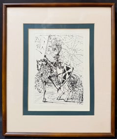 SALVADOR DALI (1904-1989) ORIGINAL ETCHING TITLED EL CID WITH COA, 11IN x 13IN (28cm x 33cm)