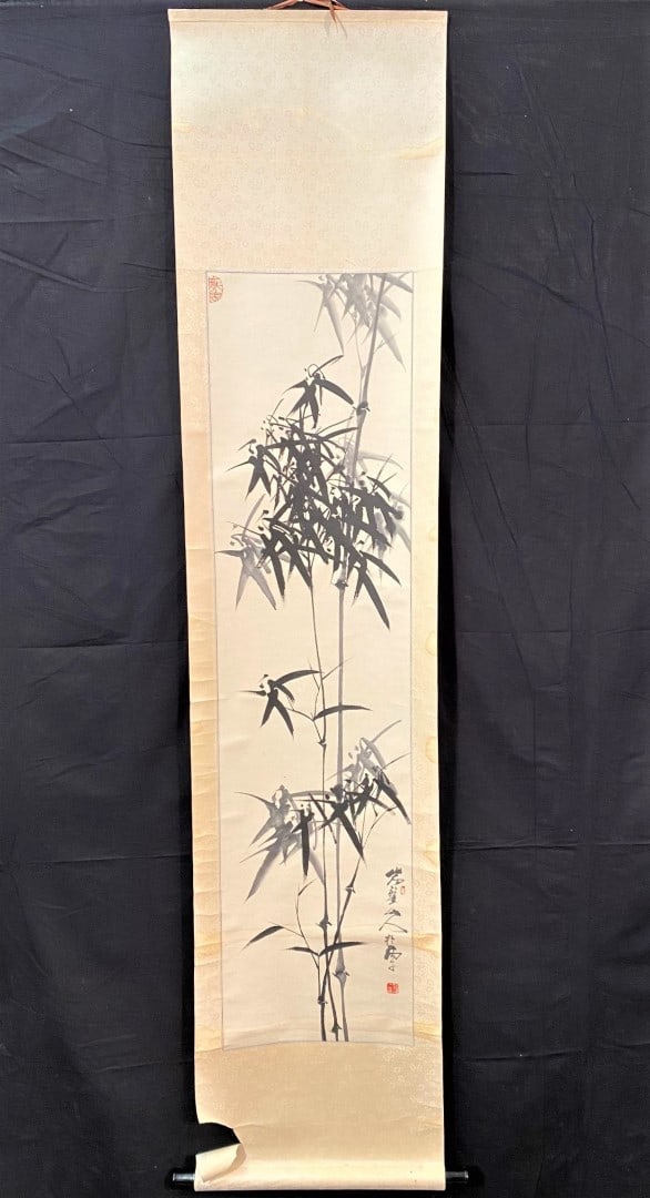 CHINESE SCROLL PAINTING OF BAMBOO – 17 IN x 72 IN (1 of 6)