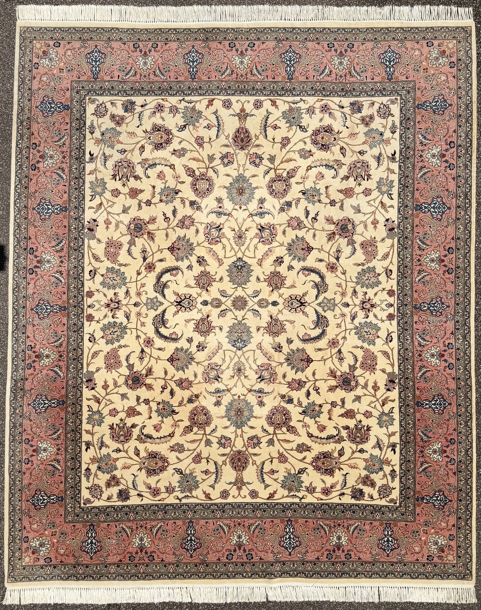KASHAN HAND KNOTTED RUG WITH 300+ KPSI, 8.2 x 9.10 (249cm x 300cm) (1 of 5)