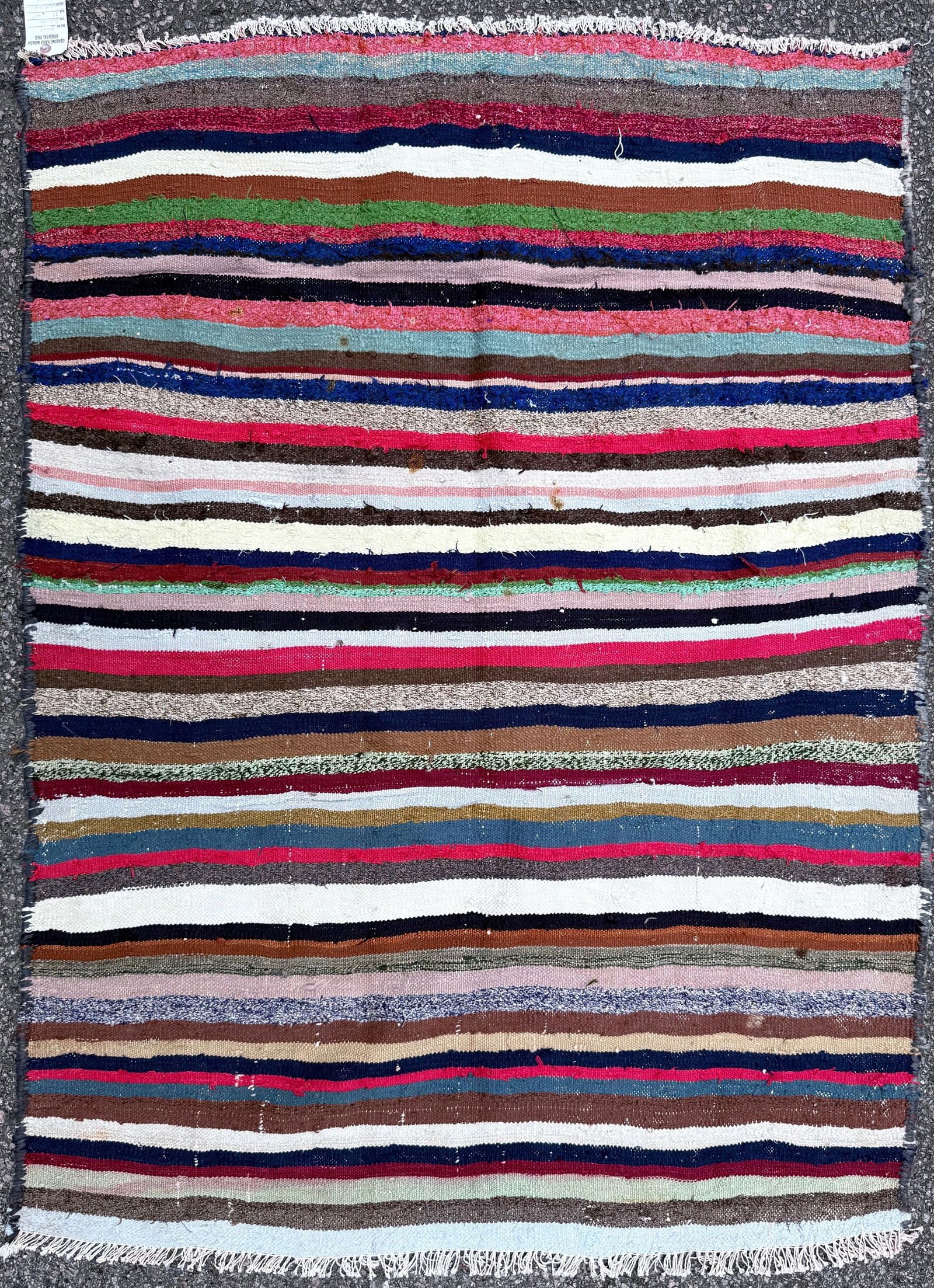 QASHQAI KILIM HAND KNOTTED RUG, NEW, 3.8 x 4.11 (112cm x 150m) (1 of 4)