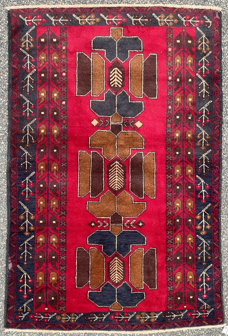 AFGHANI BALOUCH HAND KNOTTED RUG, 3.1 x 4.8 (94cm x 142cm) (1 of 3)