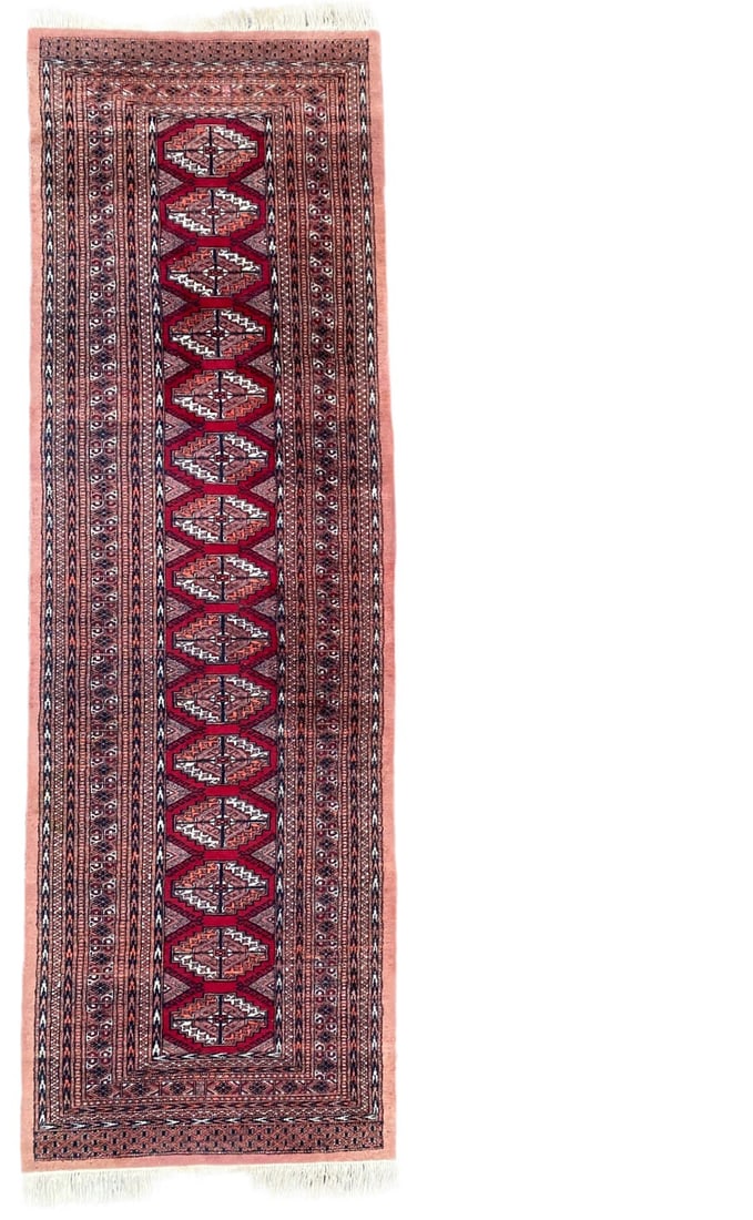 BUKHARA HAND KNOTTED RUNNER, 3.3 x 10.2, (99cm x 310cm) (1 of 5)