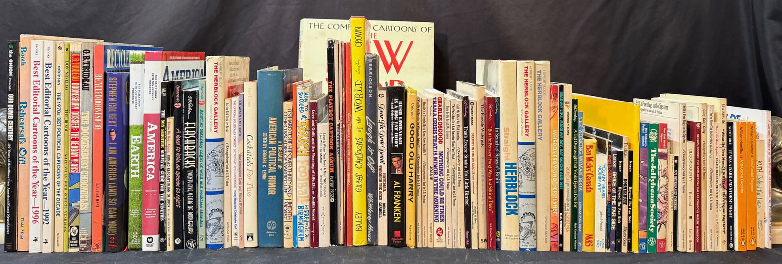 AMERICAN HUMOR BOOK SET, 70+ VOLUMES: An excellent collection of 70+ books covering all types of American cartoons and humor. Many of these books are paperback, but more than half and hard cover. FREE SHIPPING FOR THIS BOOK SET WITHIN THE