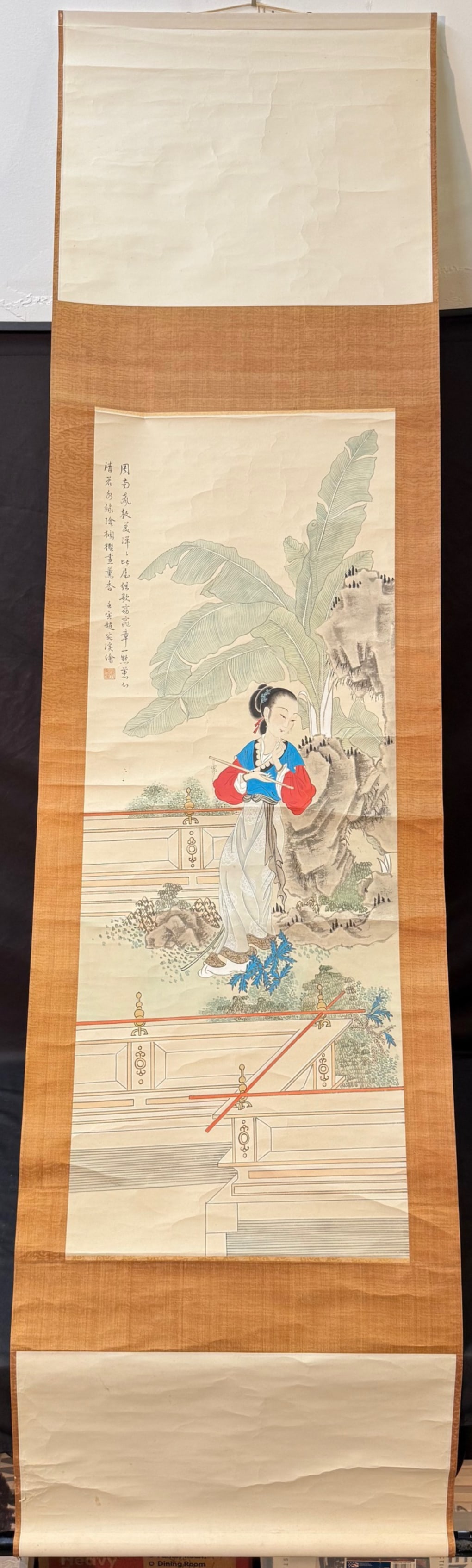 ZHAO JIAGAN (EARLY 20 th CENTURY) CHINESE SCROLL PAINTING OF A BEAUTIFUL WOMAN, 21IN x 80IN (53cm x (1 of 5)