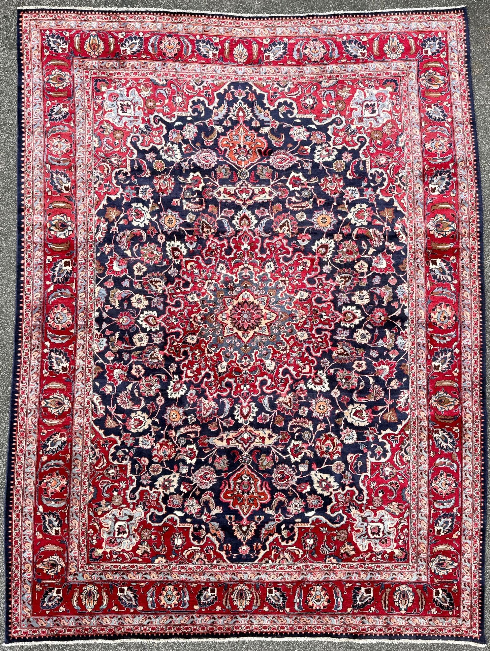 VINTAGE PERSIAN ISFAHAN HAND KNOTTED RUG, 8.7 x 11.3 (262cm x 343cm) (1 of 5)