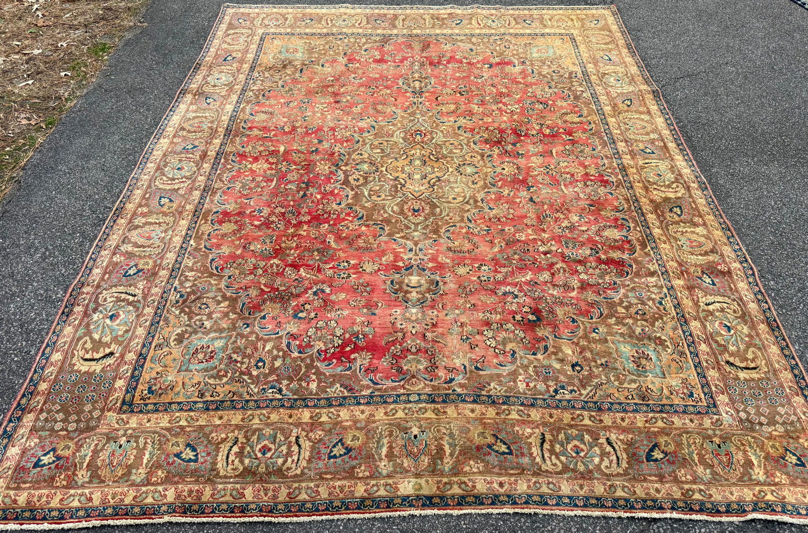 ANTIQUE PERSIAN MASHAD HAND KNOTTED RUG, 9.4 x 12.0 (284cm x 366cm) (1 of 6)