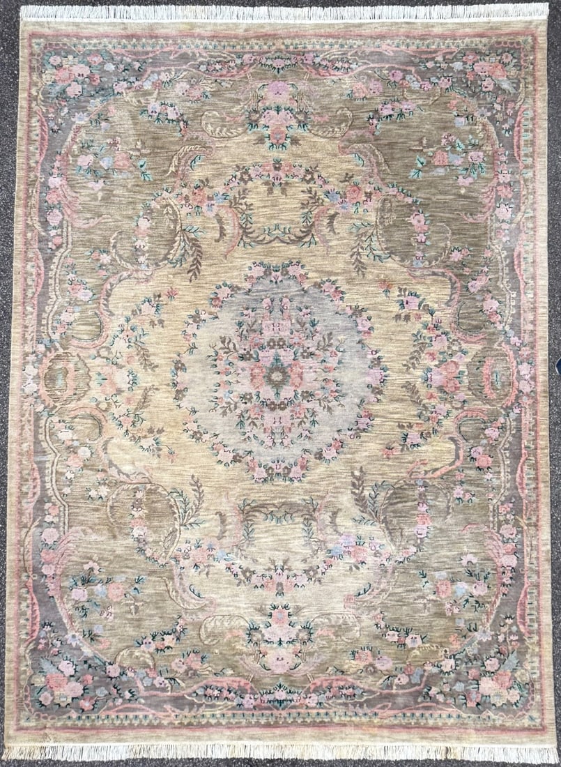 AUBUSSON HAND KNOTTED RUG, 9.2 x 12.2 (279cm x 371cm) (1 of 6)