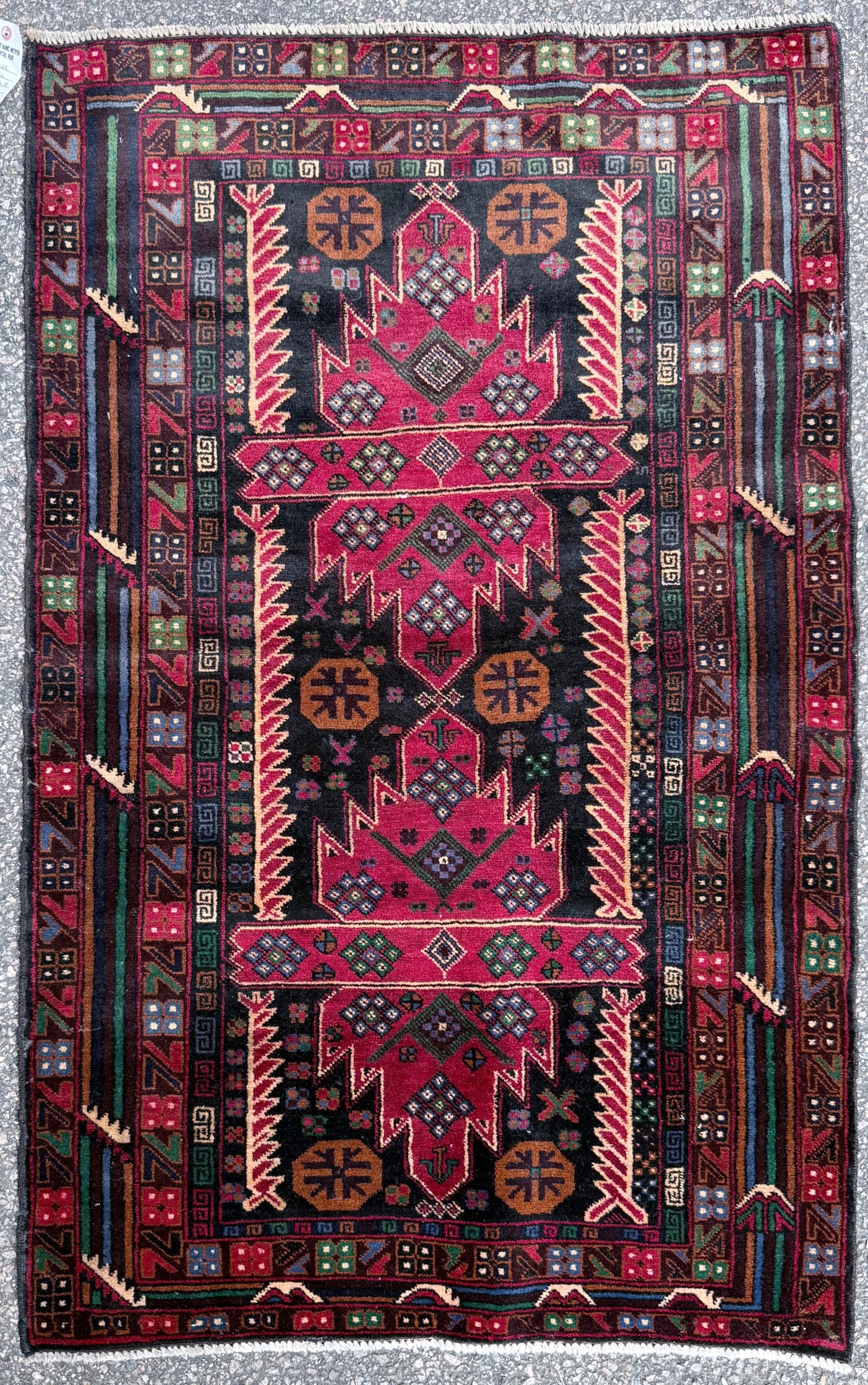 AFGHANI BALOUCH HAND KNOTTED RUG, NEW, 3.0 x 4.8 (91cm x 142cm) (1 of 4)