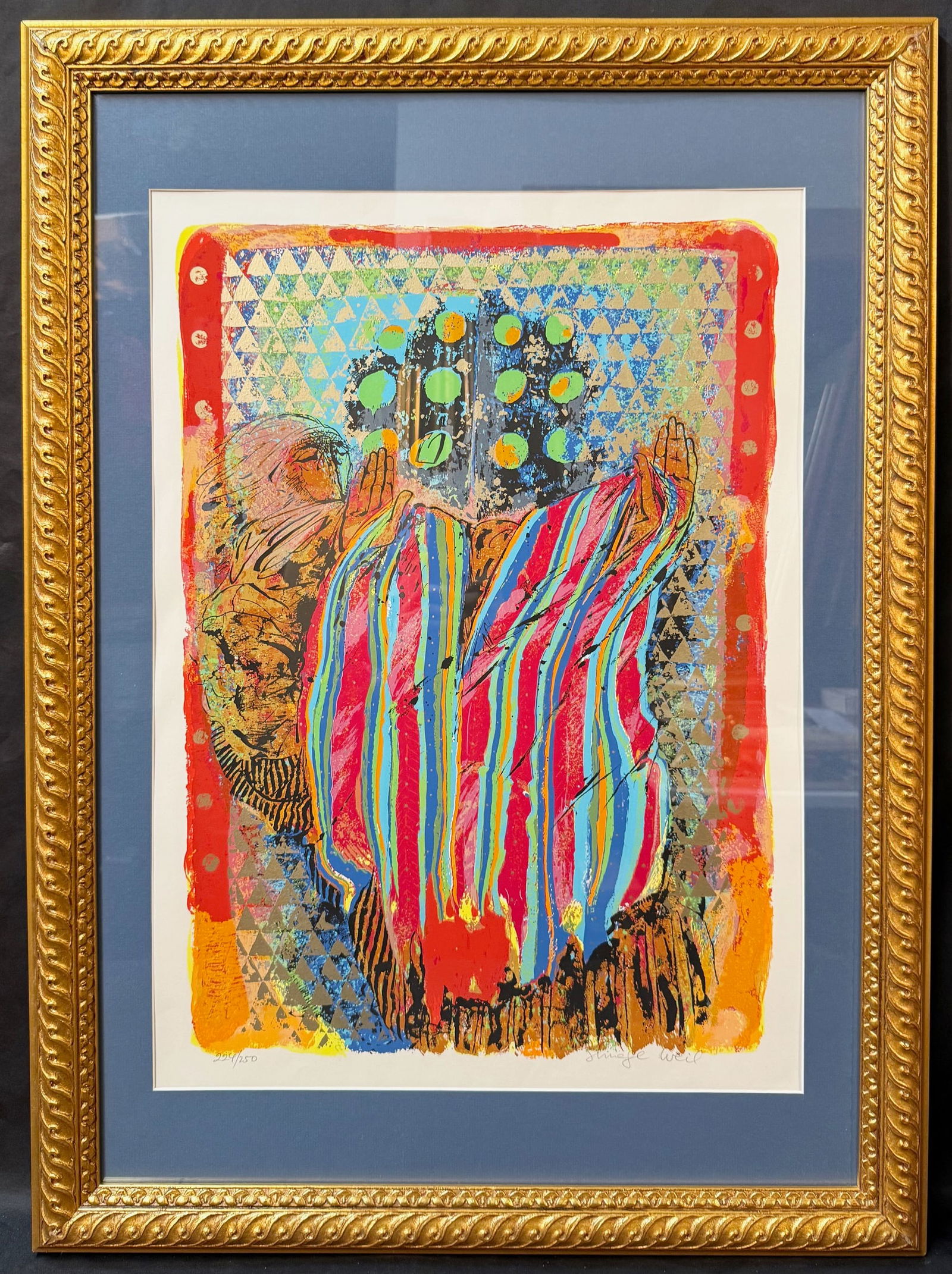 SHRAGA WEIL (1918-2009) HAND SIGNED, LIMITED-EDITION SERIGRAPH, 26IN x 35IN (66cm x 89cm) (1 of 8)