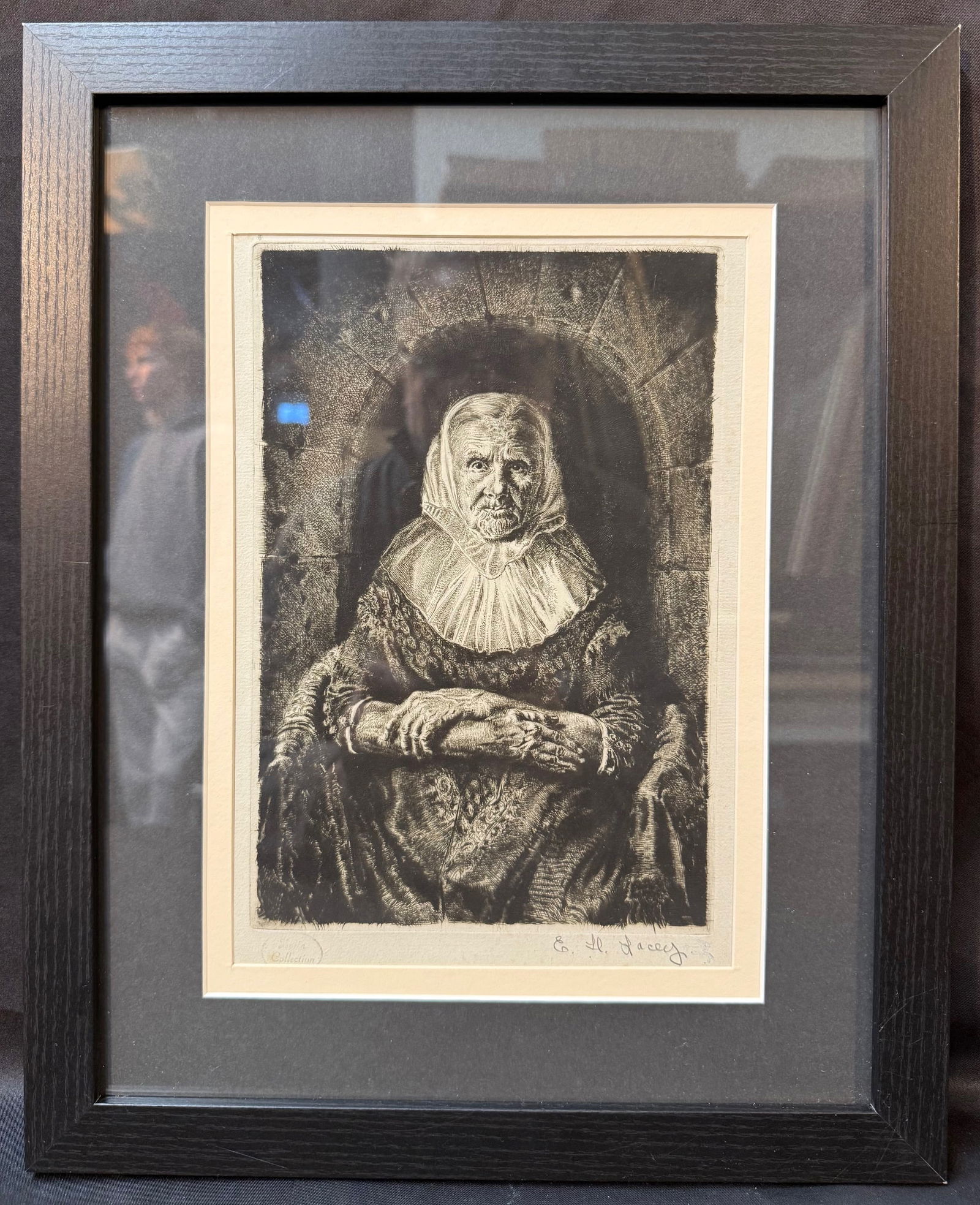 EDWARD HENRY LACEY (1892-1967) ORIGINAL, HAND SIGNED ETCHING AND DRYPOINT TITLED THE COQUETTE, (1 of 7)