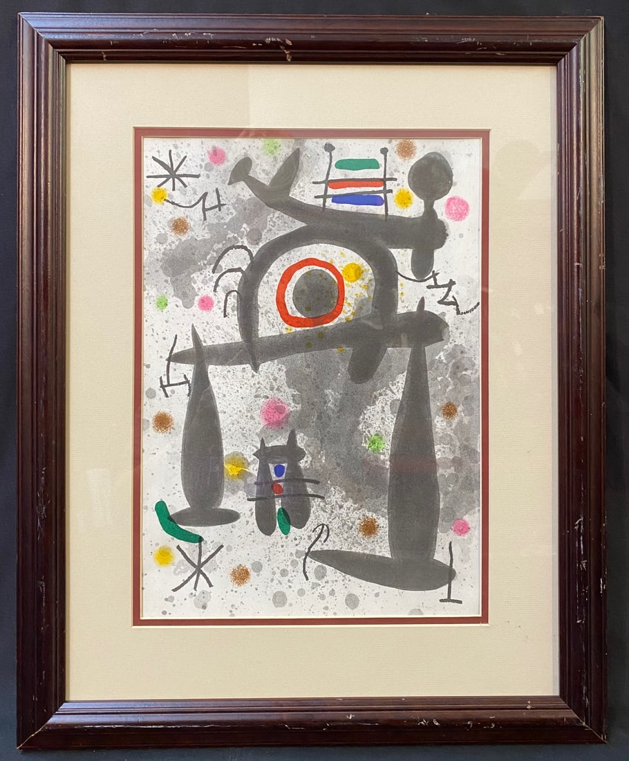 JOAN MIRO (1893-1983) ORIGINAL LIMITED-EDITION LITHOGRAPH, 18IN x 22IN (46cm x 56cm) (1 of 4)