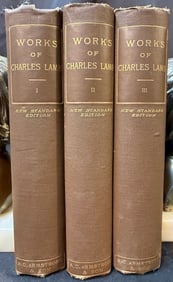THE WORKS OF CHARLES LAMB, NEW STANDARD EDITION, A.C. ARMSTRONG & SON, 1886, 3 VOLUMES