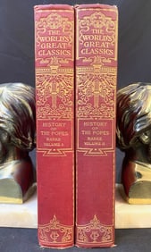 THE WORLD’S GREAT CLASSICS, HISTORY OF THE POPES BY LEOPOLD VON RANKE, 2 VOLUMES, 1901