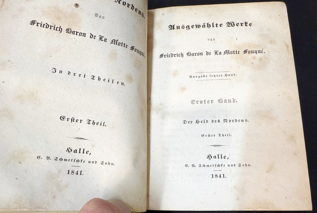 FOUQUE’S WERKE, 4 VOLUMES, 1841 - 4