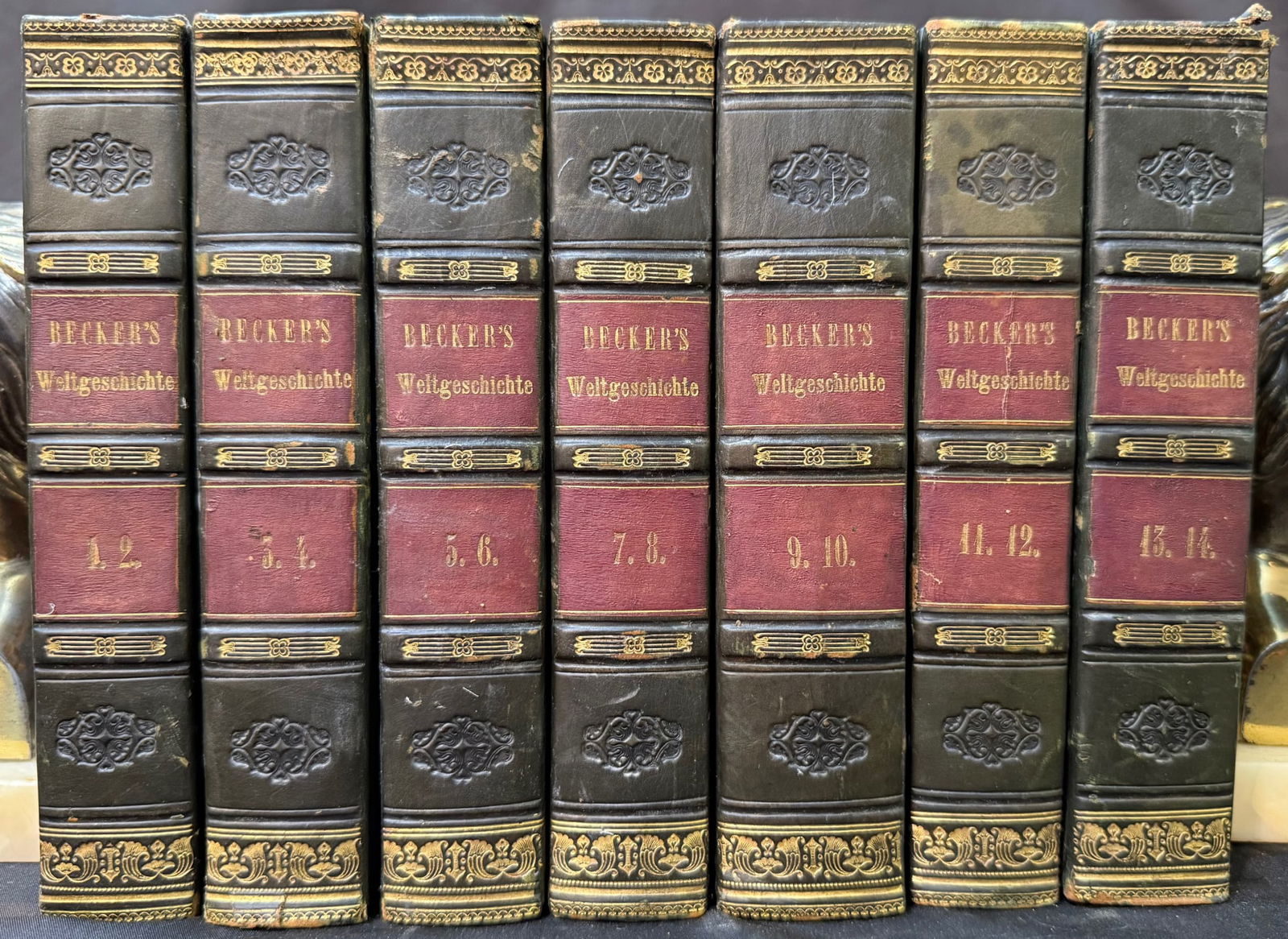 KARL FRIEDRICH BECKER’S GESCHICHTE DER ALTEN WELT, 7 VOLUMES, 1844 (1 of 6)