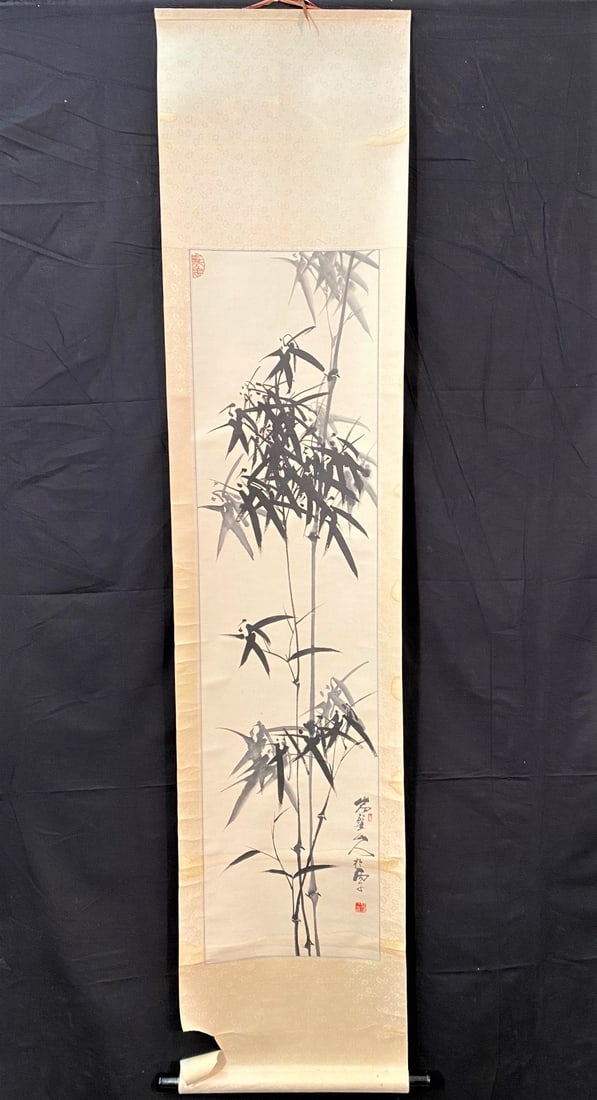 CHINESE SCROLL PAINTING OF BAMBOO – 17 IN x 72 IN (1 of 6)