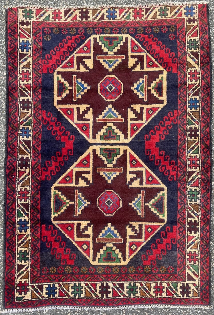 BALOUCH HAND KNOTTED RUG, 2.11 x 4.4 (89cm x 132cm) (1 of 3)