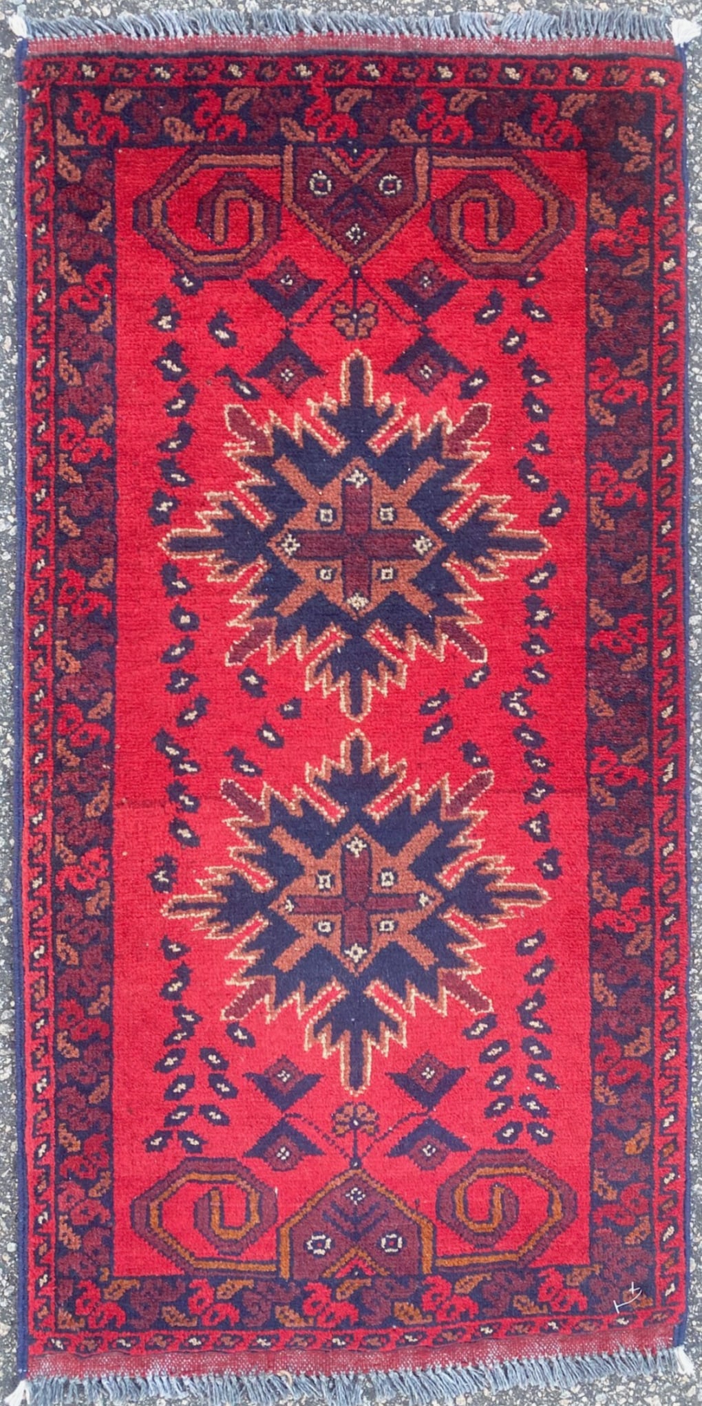 TURKEMAN HAND KNOTTED RUG, 1.7 x 3.5 (48cm x 104cm) (1 of 3)