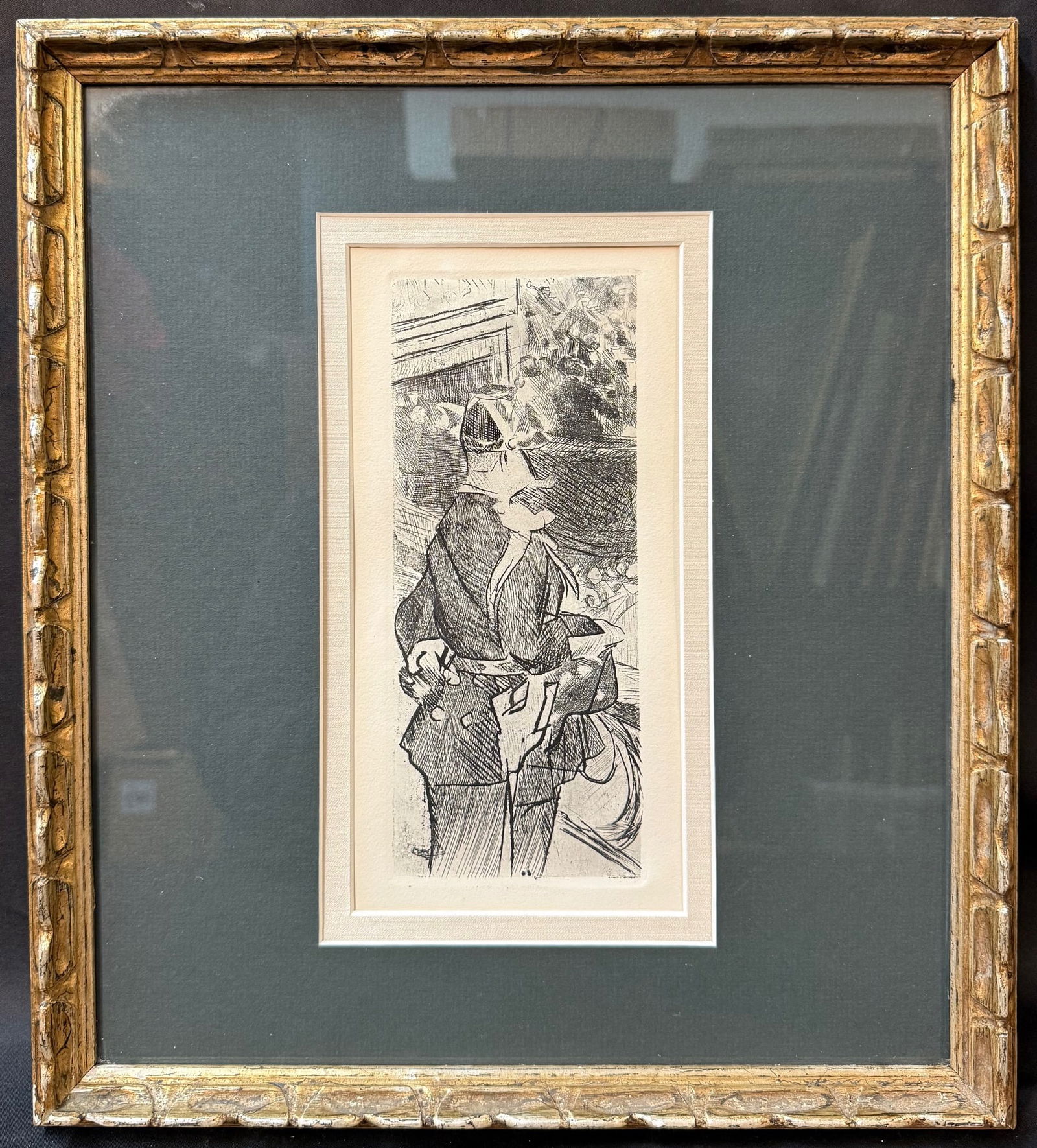 JACQUES VILLON (1875-1963) ETCHING TITLED FETE CHAMPETRE WITH COA, 14IN x 15.5IN (36cm x 39cm) (1 of 8)