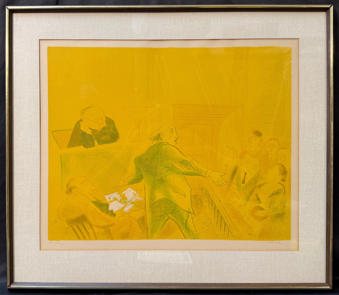 WILLIAM GROPPER (1897-1977) ORIGINAL, HAND SIGNED LIMITED-EDITION COLOR LITHOGRAPH TITLED LEGALITIES (1 of 6)