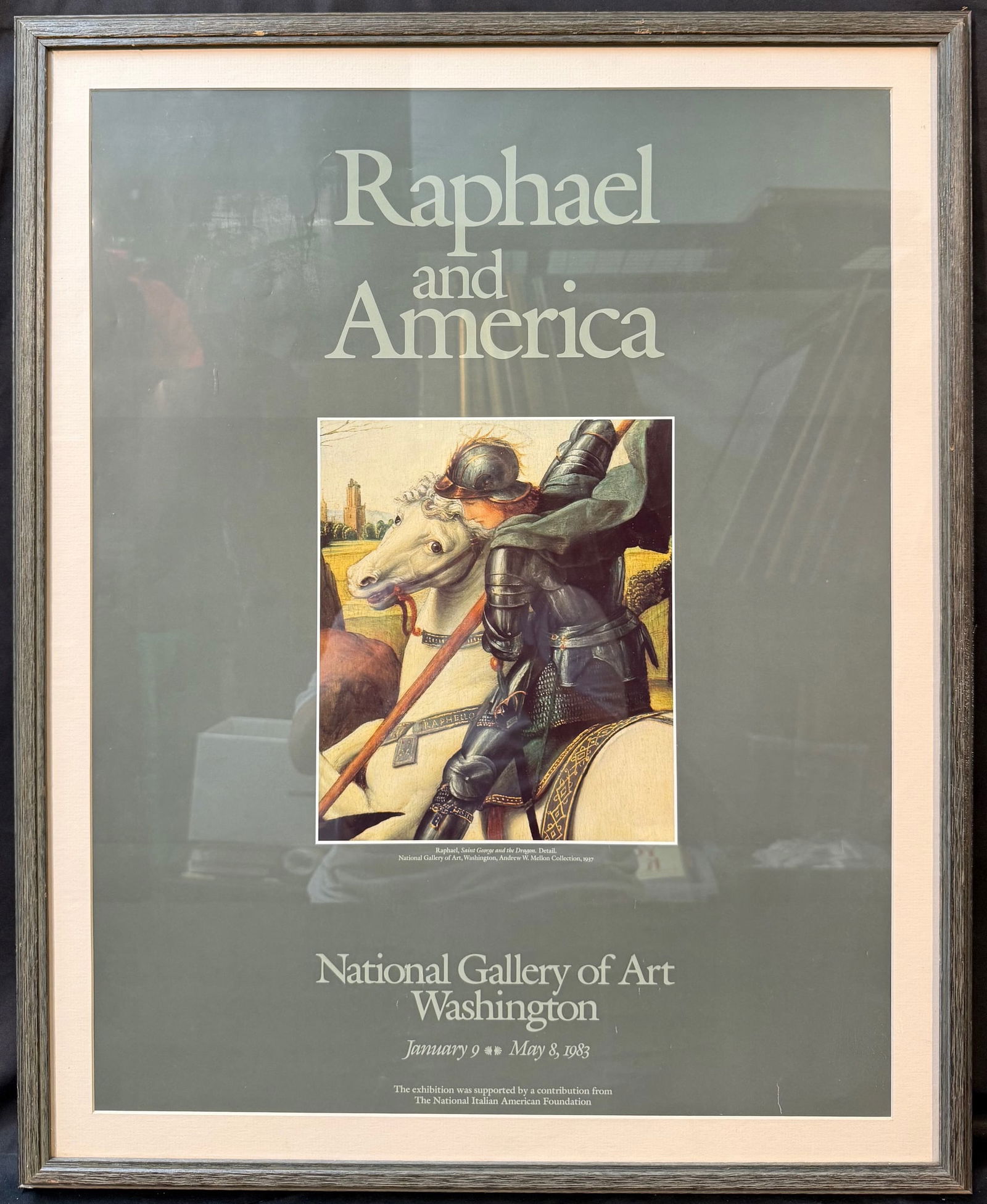 RAPHAEL (1483-1520) ORGINAL NATIONAL GALLERY OF ART EXHIBIT POSTER, 25.5IN x 31.5IN (65cm x 80cm) (1 of 7)