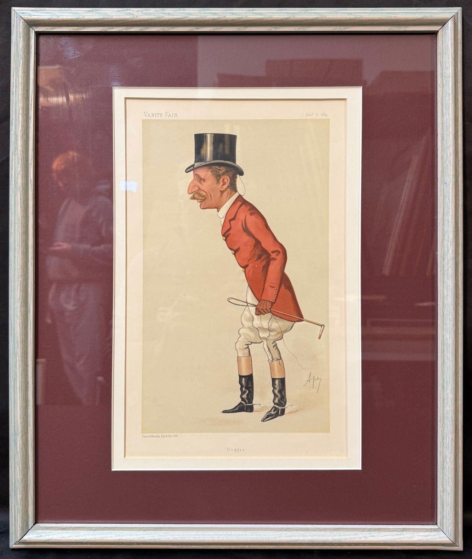 ORIGINAL VANITY FAIR CARICATURE OF CAPTAIN ARTHUR SMITH WITH COA, 1884, 18IN x 21.5IN (46cm x 55cm) (1 of 6)