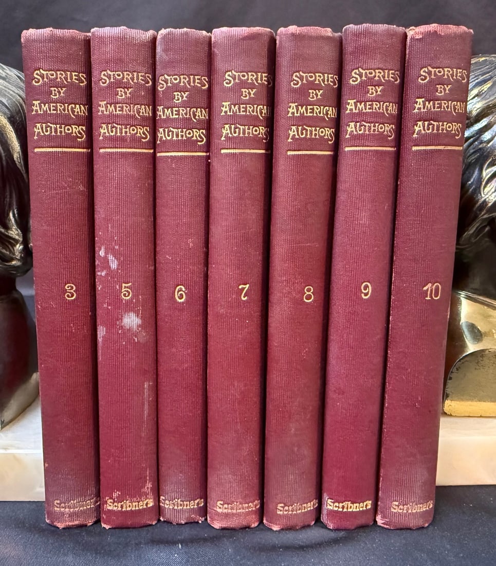 STORIES BY AMERICAN AUTHORS, 7 VOLUMES, 1901: 1901. New York. Charles Scribner’s Sons, publisher. A handsome grouping from Scribner’s 1901 anthology series collecting short fiction by notable late 19th-century American authors. Issued at the