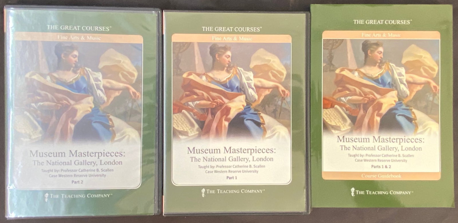 THE GREAT COURSES SERIES, MUSEUM MASTERPIECES: THE NATIONAL GALLERY, LONDON: The Great Courses Series titled Museum Masterpieces: The National Gallery, London. This course has 24 lectures on 4 DVDs, with a Course Guidebook. It also comes with Downloadable PDF of the course gui