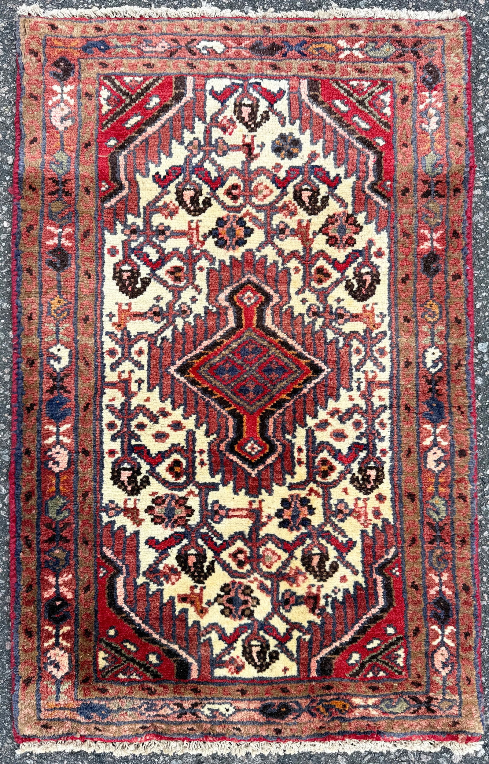 ANTIQUE PERSIAN HAMADAN HAND KNOTTED RUG, 2.0 x 3.1 (61cm x 94cm) (1 of 3)