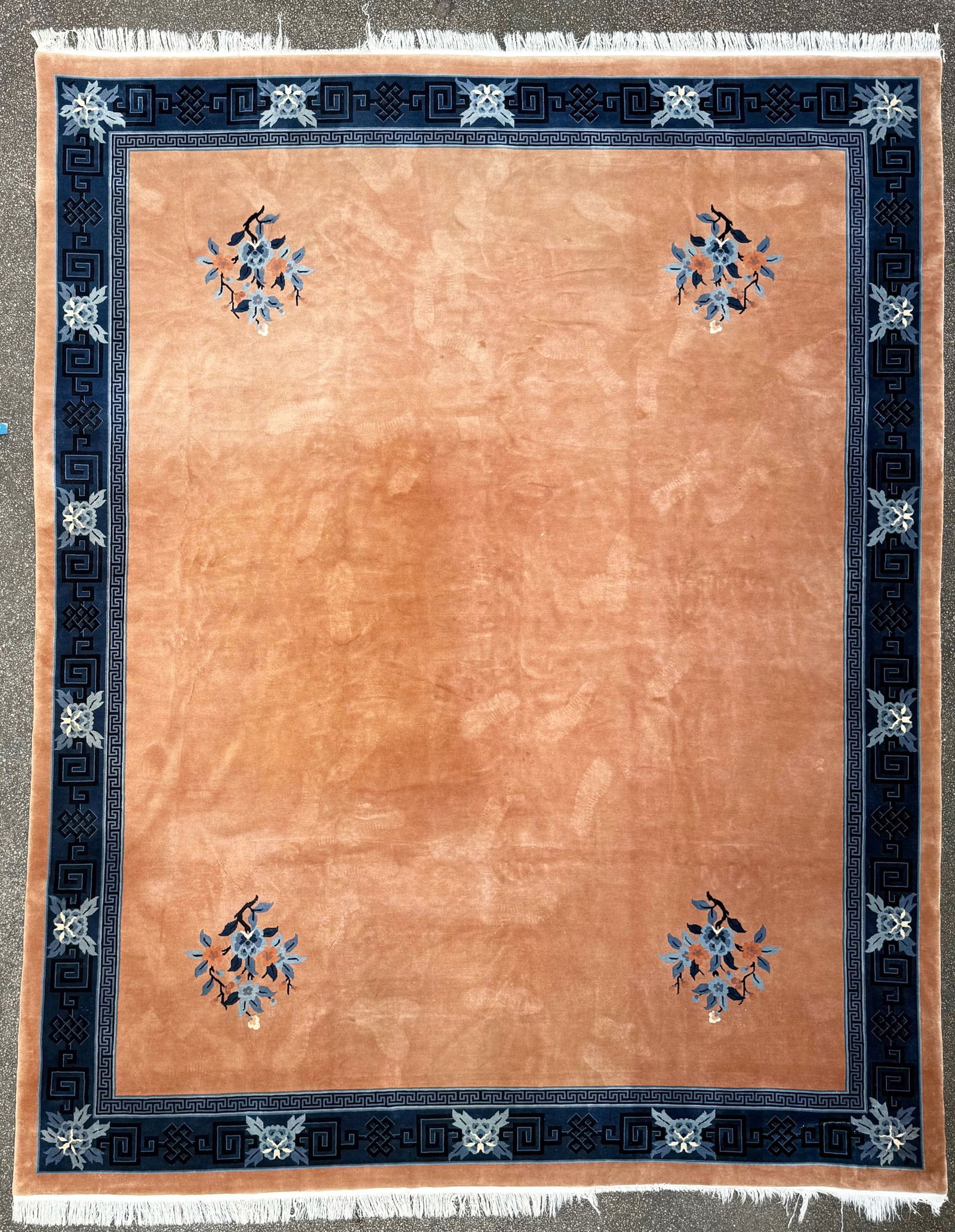 MANSION SIZED ART DECO HAND KNOTTED RUG , 12.2 x 15.1 (371cm x 460cm) (1 of 5)