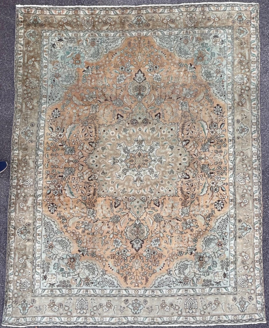 ANTIQUE PERSIAN TABRIZ HAND KNOTTED RUG, 9.7 x 12.4 (292cm x 376cm) (1 of 5)