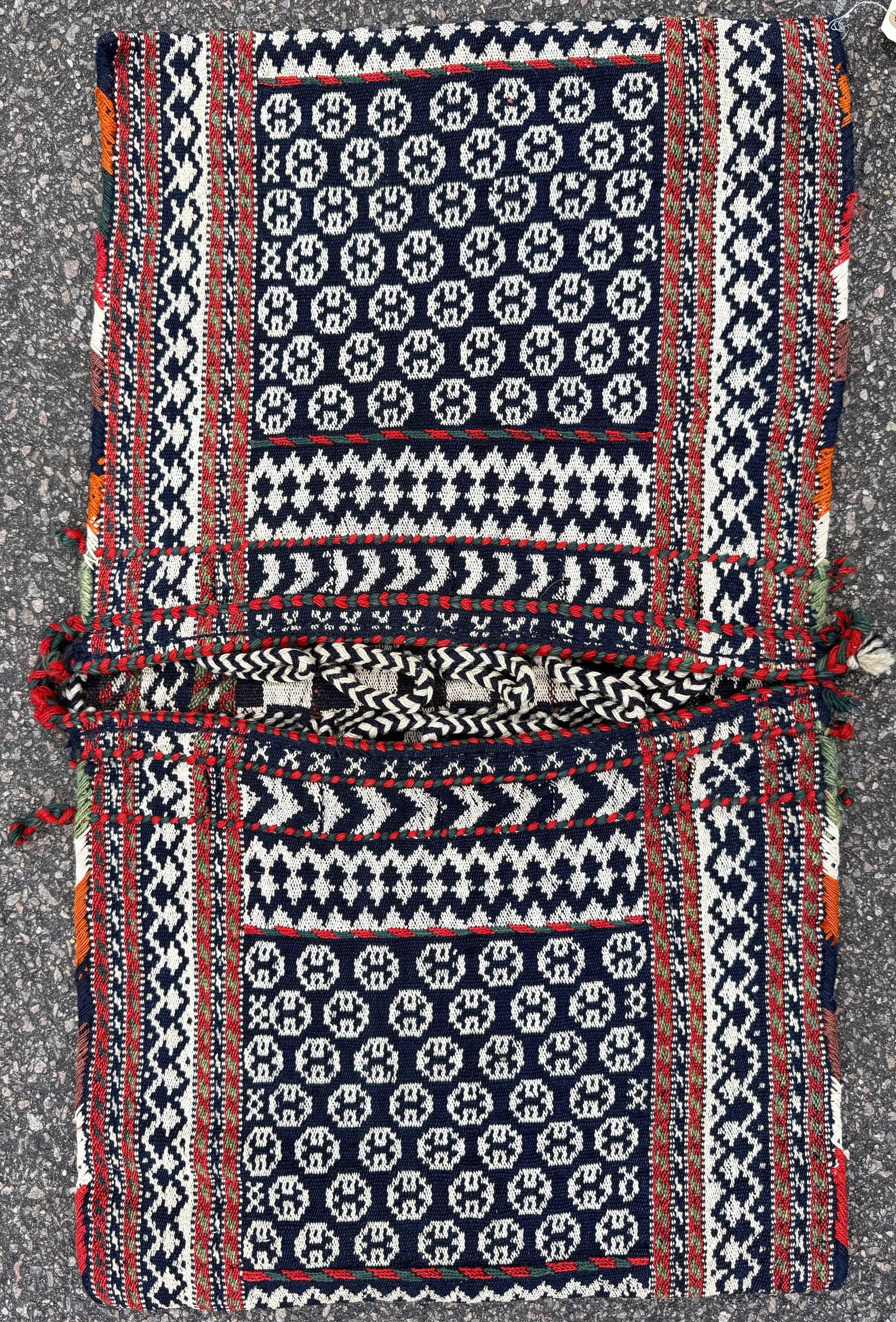 VINTAGE PERSIAN TRIBAL KHORJIN SADDLE BAG, HANDWOVEN AFSHAR NOMADIC DOUBLE-PANELED, 1.8 x 2.9 (51cm (1 of 4)