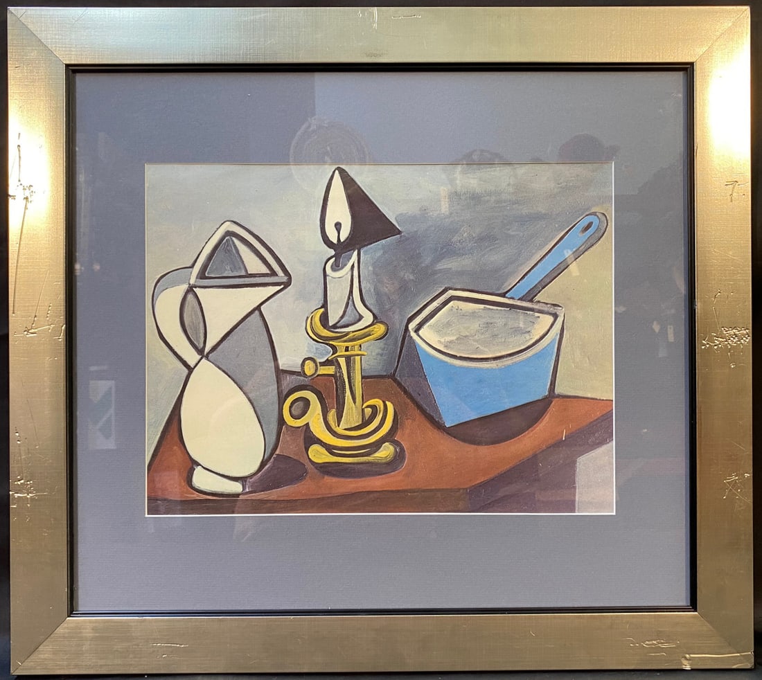 AFTER PABLO PICASSO (1881-1973) LITHOGRAPH TITLED LA CASSEROLE EMAILLEE, 21.5IN x 24IN (55cm x 61cm): After Pablo Picasso (1881-1973) lithograph titled La Casserole Emaillee. This piece is after the original which was painted in the 1945 and now hangs in the Musee D’Art Moderne in Paris. It is matte