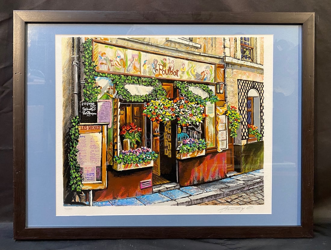 ARKADY OSTRISKY (1948-1988) HAND SIGNED, LIMITED EDITION GICLEE TITLED AU PETIT PRINCE, 18.5IN x: Arkady Ostritsky (1908-1988) hand signed, limited edition color giclee titled Au Petit Prince, which is after the original. It is hand signed by the artist in the lower right corner in pencil. It is a