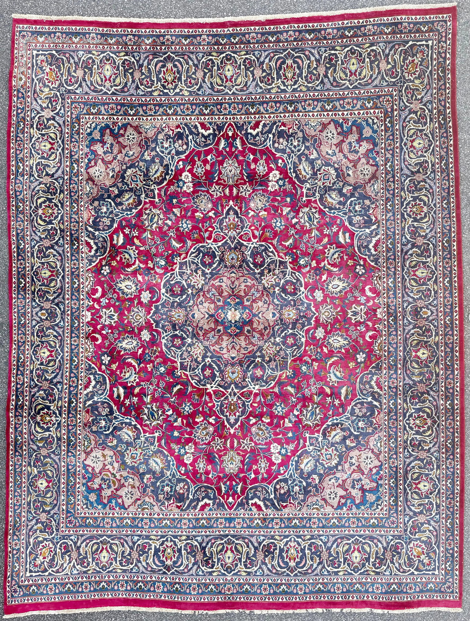 VINTAGE PERSIAN MASHAD HAND KNOTTED RUG, 9.9 x 12.7 (297cm x 384cm) (1 of 6)