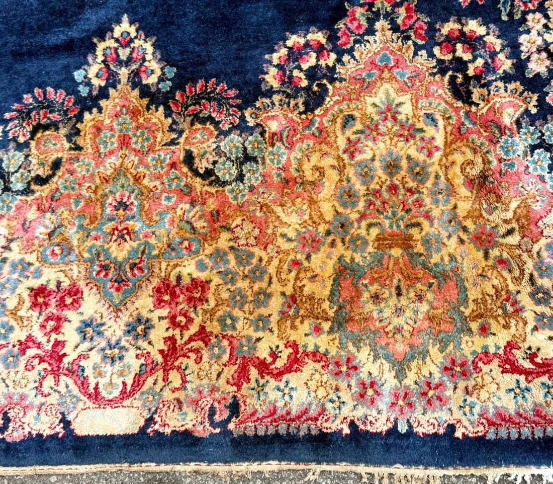 MANSION SIZED VINTAGE PERSIAN KERMAN HAND KNOTTED RUG WITH 200+ KPSI, 9.8 x 19.6 (294cm x 594cm) - 7