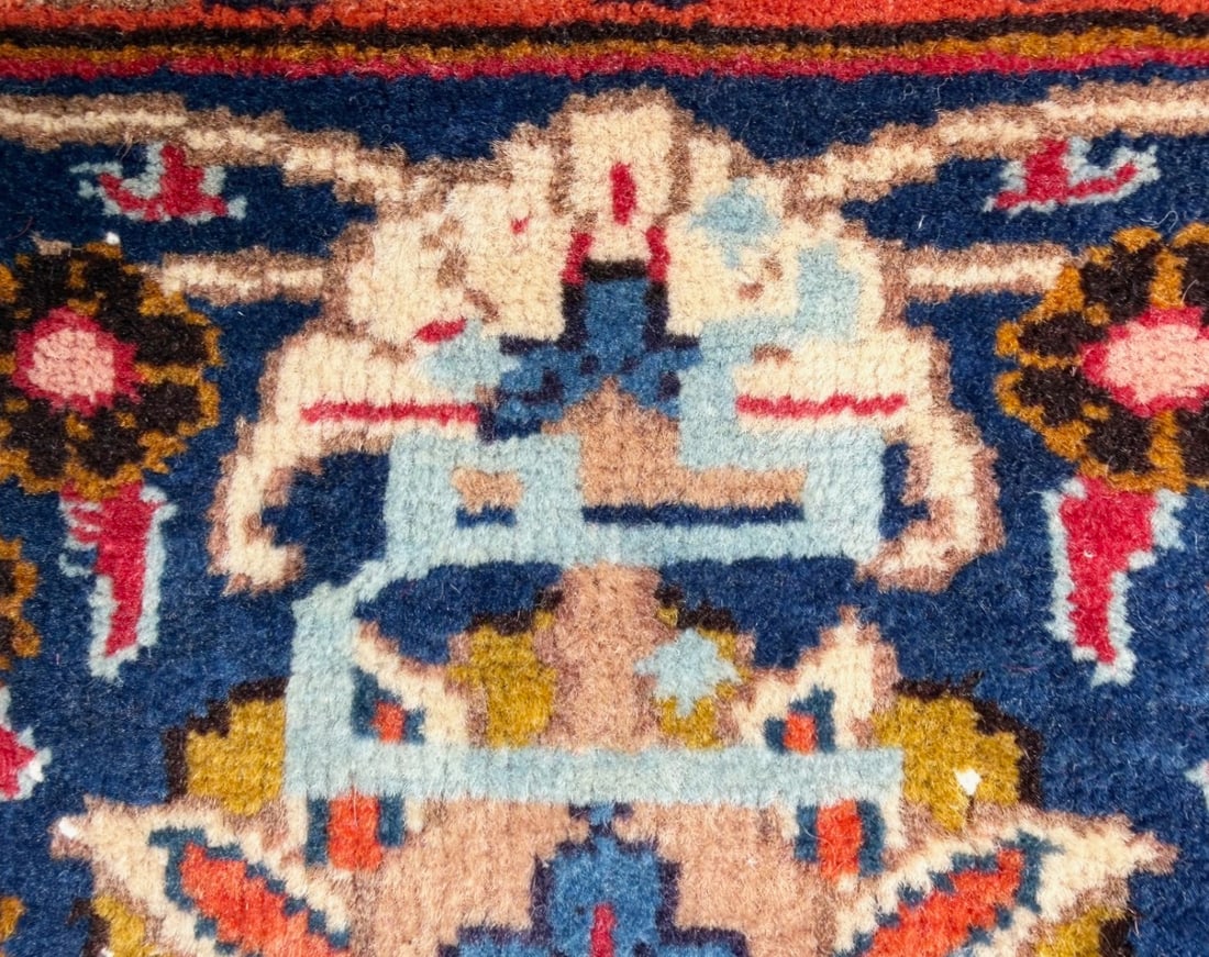 VINTAGE SIGNED PERSIAN KASHMAR HAND KNOTTED RUG, 9.5 x 12.6 (287cm x 381cm) - 4