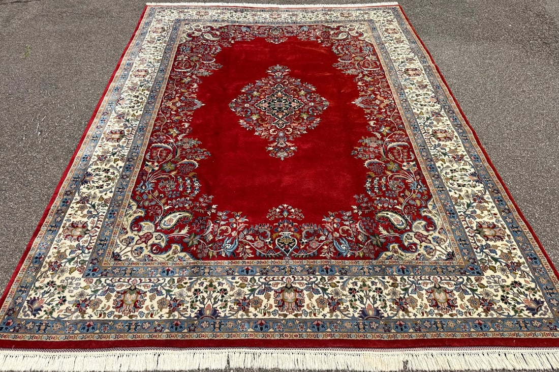 NEW KERMAN HAND KNOTTED RUG, 9.1 x 12.4 (277cm x 376cm) - 3