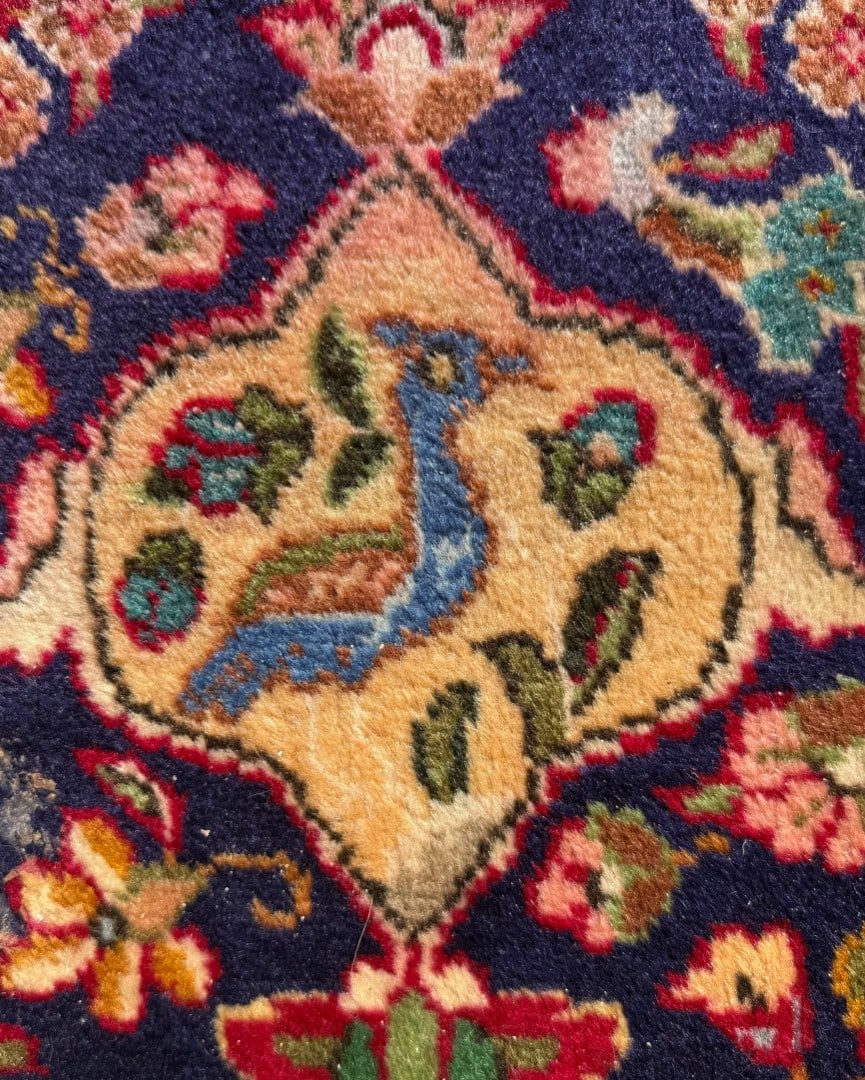 SIGNED PERSIAN TABRIZ RUG, MASTER WORKSHOP MEDALLION RUG WITH GOLDEN FIELD, HAND KNOTTED, 9.8 x 1... - 5